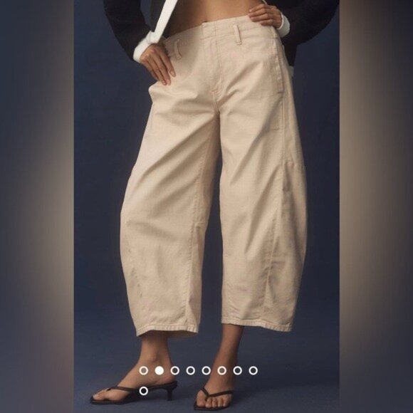 NWT Size 32 - Anthropologie Cotton Cropped Vintage Barrel Pants (NWT US$ 138) - Picture 5 of 16